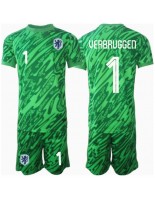 Holandsko Bart Verbruggen #1 Brankářské Domácí dres pro děti ME 2024 Krátký Rukáv (+ trenýrky)